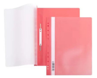 Скоросшив. пласт. прозр. верх. с перфорацией 0,14/0,18мм красный