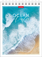 Блокнот А6  40л гребень "Аквалайф" УФ-лак, клетка