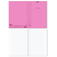 Тетрадь А4  48л кл. скоба Erich Krause  "Классика CoverPrо Neon" пластик. обложка, розовая
