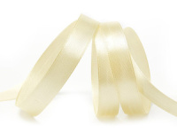 Лента упаковочная атласная 12мм*22м, бежевая с жёлтым