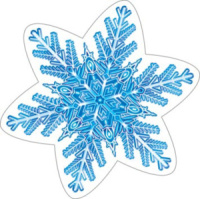 Украшение на скотче 10*10см "Снежинка"