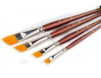 Кисть синтетика плоская скошенная №  1 "Decola"