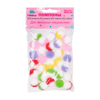 Набор Помпоны 20мм 30шт ассорти