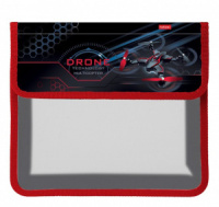 Папка д/тетрад. А5 (240*205*40) 1отд. на липучке, пластик "Дрон"