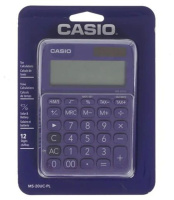 Калькулятор 12 разр.  CASIO MS-20UC-PL-S-EC настольный, фиолетовый