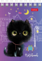 Блокнот А7  40л гребень "Кошарики" клетка