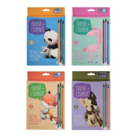 Карандаши цвет. 18цв "Рисуй и стирай" пластиковые с точилкой и ластиком