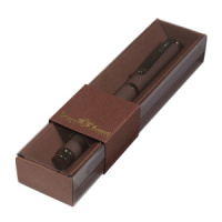 Ручка автомат. в футляре "Venezia Pragmatico. Коричневая" шарик., 1,0мм, металл., синие чернила