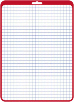 Доска маркерная Канцбург А4 двухсторонняя, клетка+ линейка, красная рамка