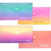 Конверт на кнопке  с рисунком 260*140мм  Degrade 0,18мм, тиснение фольгой