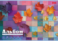 Альбом А4 32 скоба пласт.обл. "Торжество цвета" пл. 100 гр/м, 5диз.в блоке