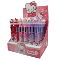 Ручка шар. многоцв. 6-ти цветная "Кошечка"