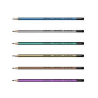 Карандаш Metallic НВ трехгранный с ластиком