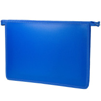 Папка  для тетрадей  А4 молния сверху  Офис непрозр. (синяя)