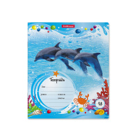 Тетрадь А5 18л лин. Erich Krause "Дельфины"
