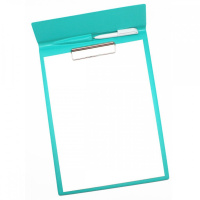 Клипборд А4, с ручкой, бирюзовый