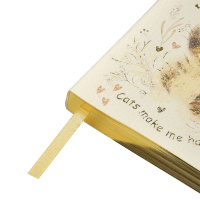 Ежедневник недат. А6 128л., мягк.обл., иск.кожа "Милый котик" ляссе**