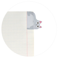 Бумага с липким краем  45л, фигурная "Коты" 3цв*15л.