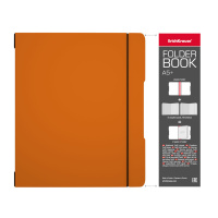 Тетрадь А5  2*48л. кл. Erich Krause "FolderBook Neon,",съемная пластик. обл. оранжевая