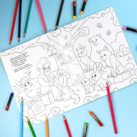 Раскраска "Раскраска с наклейками. По сказкам Чуковского" А4 16стр.