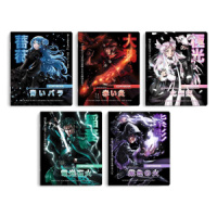 Тетрадь А5 48л кл. Феникс+ "Магическое аниме", выб.твин лак, 5диз.в блоке, бел.100%