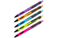 Ручка шариковая автоматическая Berlingo "Color Zone" синяя, 0,7мм, корпус ассорти