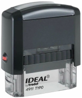 Штамп самонаборный 3 строки, 38*14мм , подушка синяя