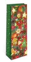 Пакет подар. бум. новогодн. 12*36*8см(под бутылку) 157 гр/м Пряники