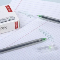 Ручка гелевая Hatber "Pin" 0,5мм, зеленая