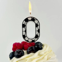 Свеча-цифра "0" Футболист, 5см