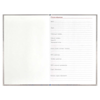 Записная книжка учителя А5 192стр. 7БЦ "Серая символика" глянц.лам., тиснение фольгой