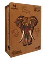 Пазлы фигурные 131 элемент 230*210мм  "Слон"