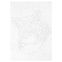 Картина по номерам на холсте 20*30см "Корги с сиренью"