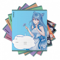 Тетрадь А5 18л кл. Erich Krause "Manga",выб. УФ-лак, глиттер