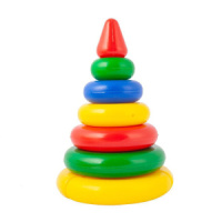 Игрушка пластиковая Пирамидка "Малышок" 6 колец 1+