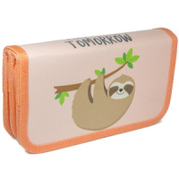 Пенал 2 отд. (190*105*50) молния, лам.картон "Забавный ленивец"