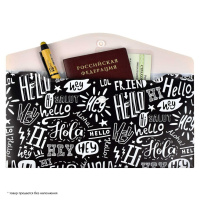 Конверт на кнопке  с рисунком 260*140мм, Привет