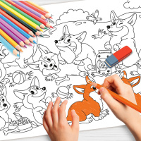 Раскраска - коврик 470*340мм "Песики" многоразовая