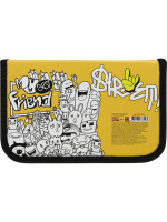 Пенал 1 отд. с 1-ой откид.пл. (190*115*30) молния, лам.картон "Друзья дудлы"