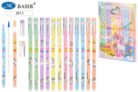 Ручка гелевая стираемая Basir "Единорог" синяя, 0,5мм