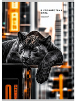 Тетрадь А4  96л кл. скоба Проф-Пресс "Дика кошка в городе" (203*273мм)