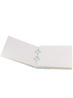 Скетчбук 190*190мм  20л., на кольцах, 300гр/м2 "Ракушки на берегу" 100%хлопок, пластик.палитра