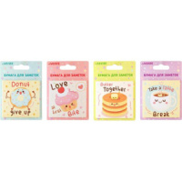 Бумага с липким краем  30л, фигурная Dessert,  ассорти