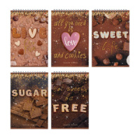 Блокнот А5  40л гребень "Sweet life" клетка