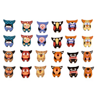 Игра Мемо фигурки "Монстрики" 24 шт, дерево