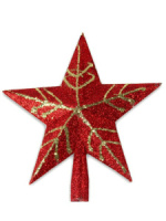 Макушка на ёлку "Звёздочка" 23*24см красная