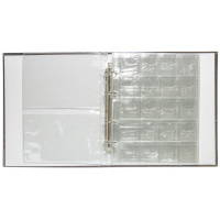 Альбом д/монет на кольцах (225*265мм), 10 л., ПВХ