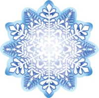 Украшение на скотче 10*10см "Снежинка"