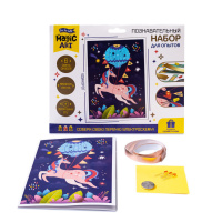 Набор для создания открытки со светодиодными лампочками "Единорог" 14+