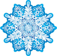 Украшение на скотче 10*10см "Снежинка"